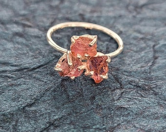 Raw Tourmaline ring size 7 in Sterling Silver-Sterling silver ring-Tourmaline jewelry-Stone jewelry-Gift