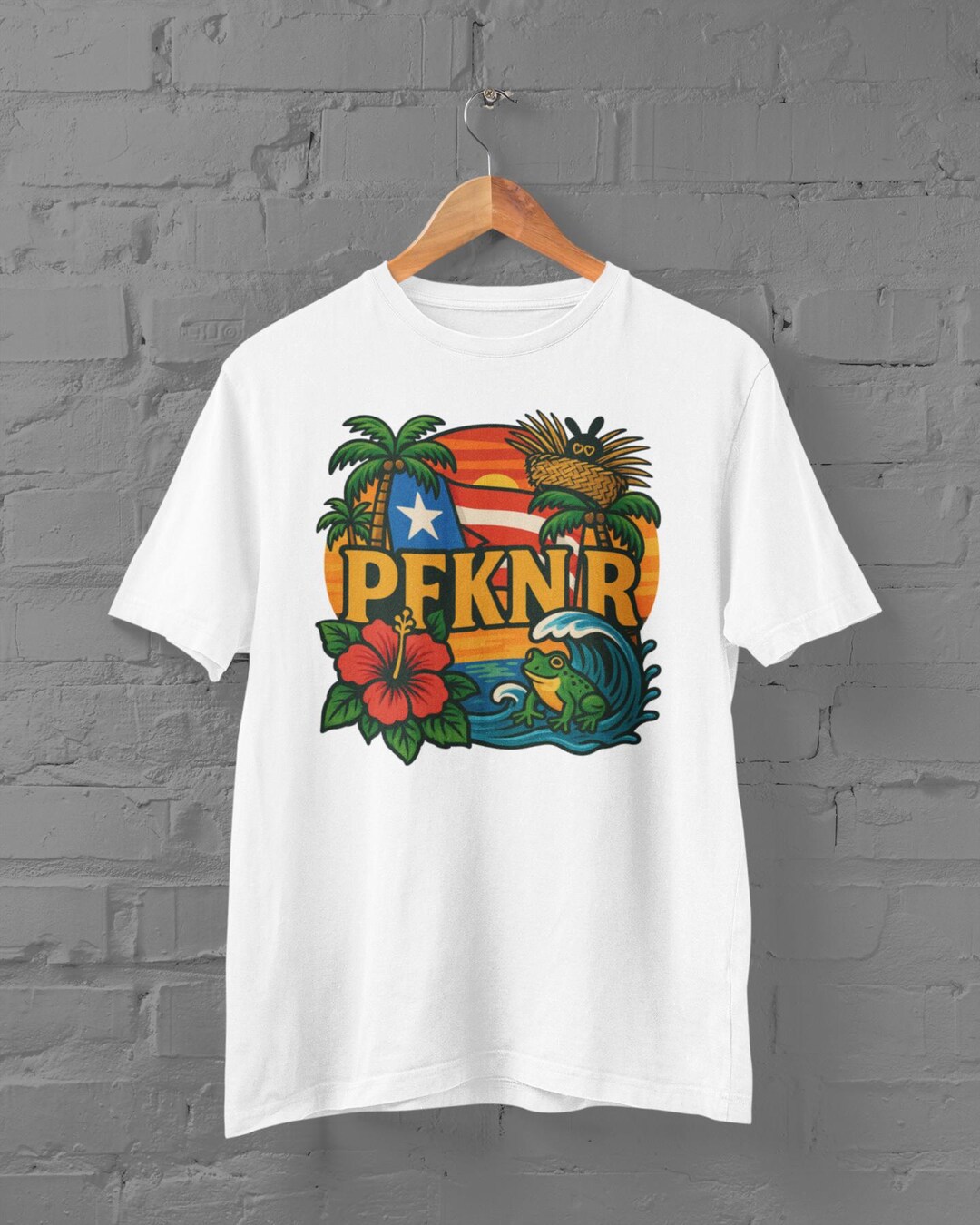 P Fkn R Hat P FKN R Puerto Rico T-shirt – Tropical Bb-inspired Tee | Coqui Frog, La ...