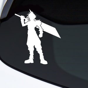 May include: White silhouette of a video game character holding a sword, on a black background.