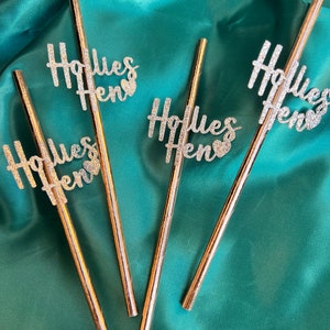 Personalised Straws for Hen Parties/Any Colour/ Bridal Showers/ Baby Shower/ Birthdays/ Free Delivery