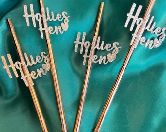 Personalised Straws for Hen Parties/Any Colour/ Bridal Showers/ Baby Shower/ Birthdays/ Free Delivery