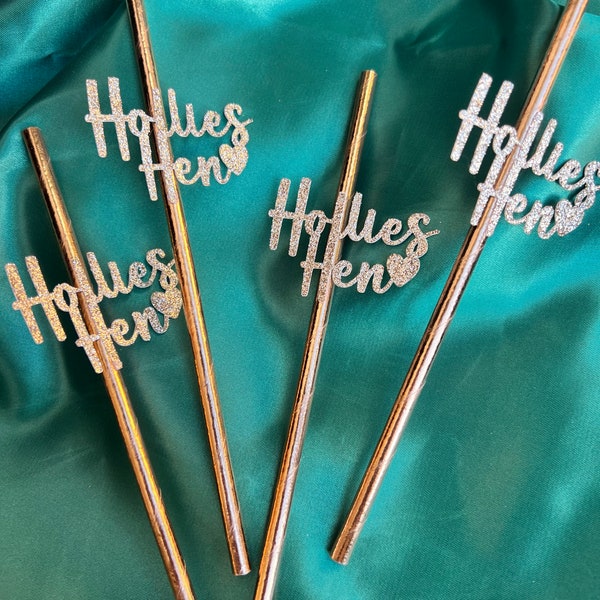 Personalised Straws for Hen Parties/Bridal Showers