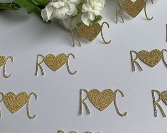 Pack of 50 personalised hen party confetti pieces | Wedding Decoration | Table Scatter | Personalised | Initials