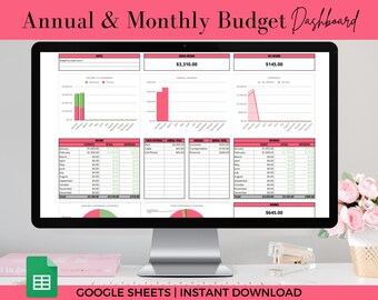 Planilha simples de orçamento anual, modelo do Google Sheets ou Excel