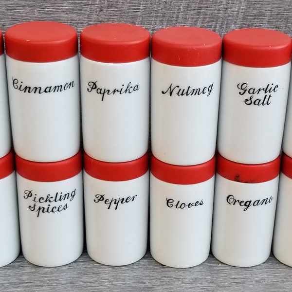 Vintage Spice Jars Etsy