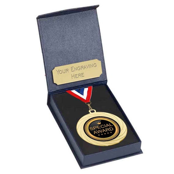 PACK OF 10,RIBBONS WINNER METAL MEDALS 50mm INSERTS or OWN LOGO & TEXT 