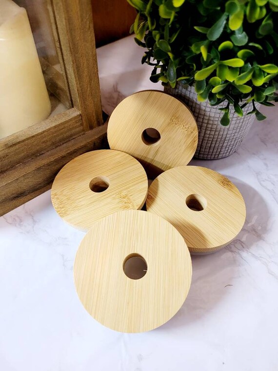 Beer Can Glass Bamboo Lid 70mm Etsy