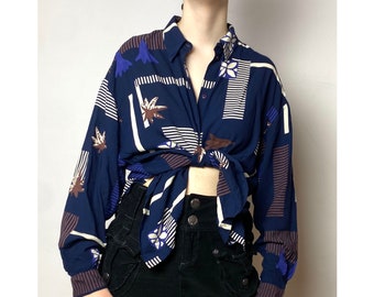 Vintage 90s shirt in funky pattern