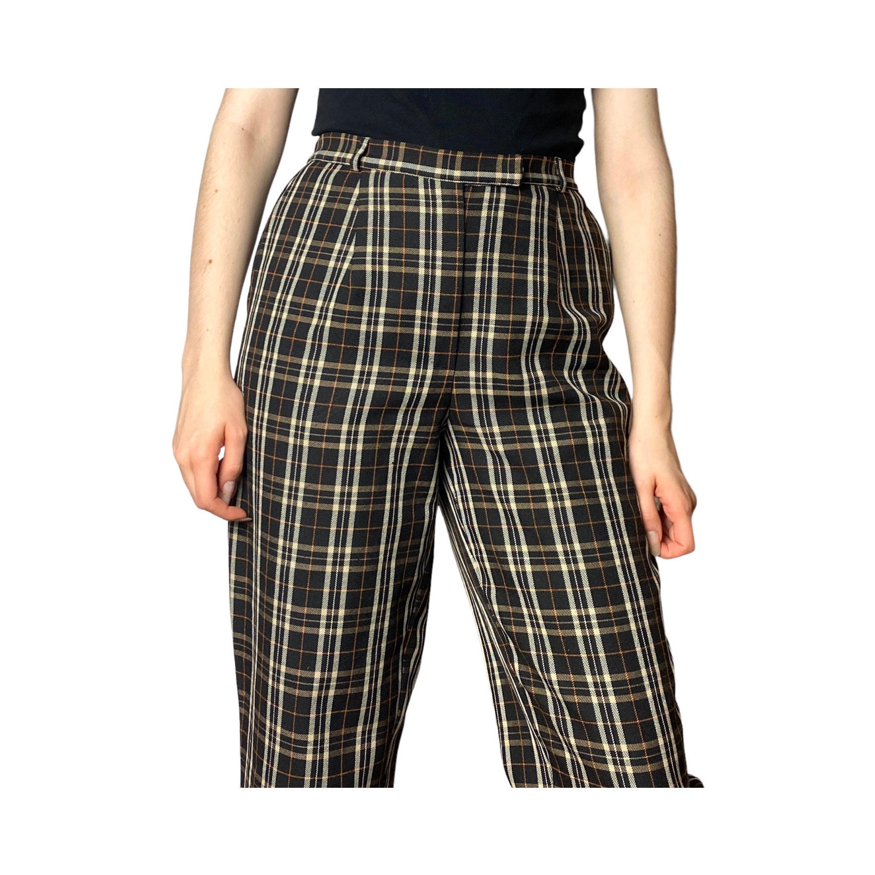 Grunge tartan trousers clearance
