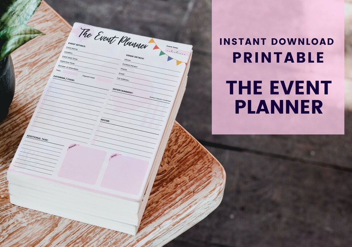 Event Planner Template Printable Event & Party Forms Event Planning ...