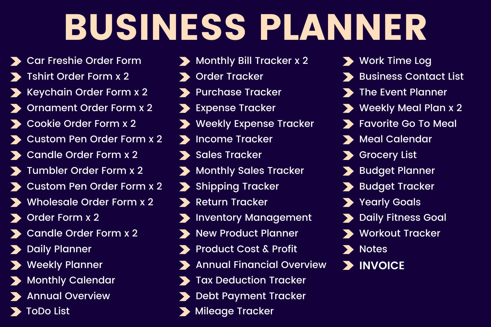 Car Freshie Business Planner, Order Form, Tracker, Custom Order