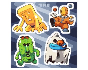 EarthBound Sticker Sheet - Pixel Art Retro RPG Super Nintendo Gaming