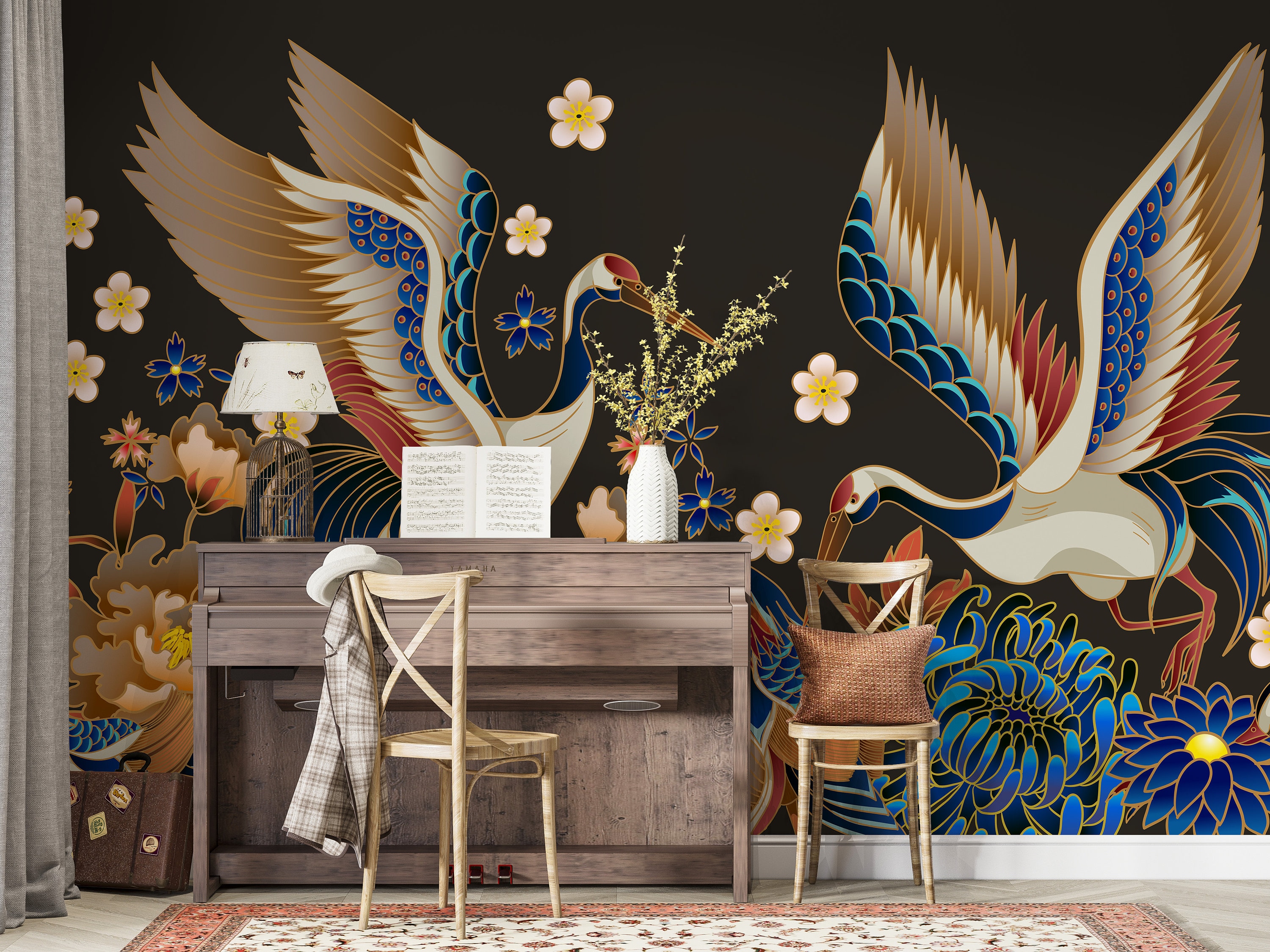 Shop the most beautiful wallpaper with cranes at Catchii