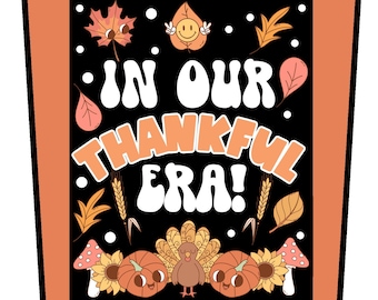 GROOVY RETRO TEACHER Thanksgiving Door Decoration Kit-Halloween Bulletin Board Set-Thankful Era Boho Turkey Decor-Fall Letters Bulletin Kit