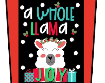 Llama Joy Decor- Classroom Bulletin Board- Llama Themed Door Set- Llama Christmas Decoration- Teacher Decor- Llama Door Decoration Kit