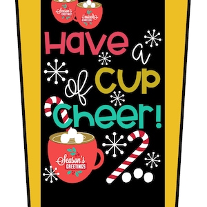 Cup of Cheer Holiday Decor Classroom Bulletin Board Cheer Themed Door Set Christmas Decor Teacher Decor December Door Decoration Set image 1