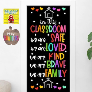Unsere Klasse ist ein Bulletin Board für Familien, Schulhaus, Klassenzimmer, Türdekoration, Bulletin Board, Ideen und Briefe, Willkommen im Schulhaus
