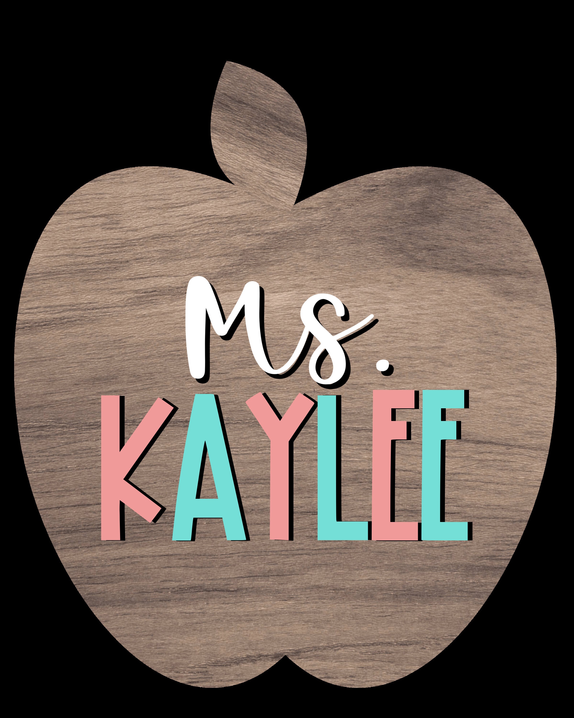 Custom Apple Teacher Name Sign: Classroom Decor (digital Download) - Etsy