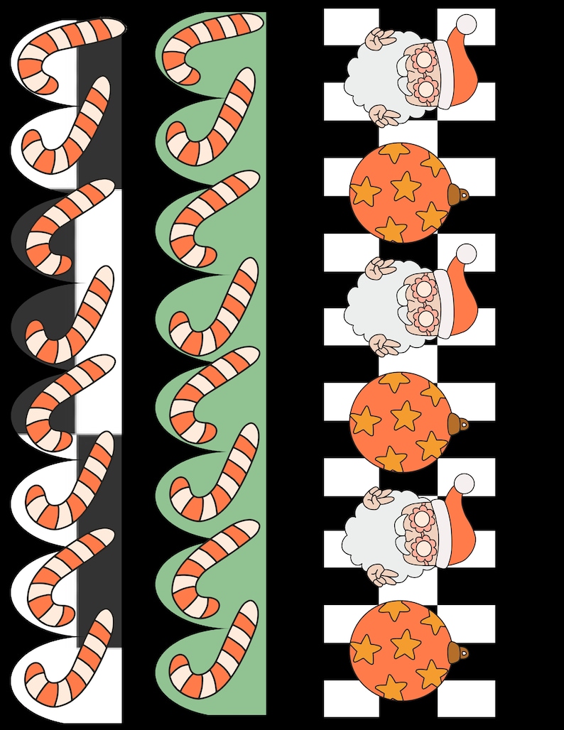 PRINTABLE RETRO BULLETIN Christmas Bulletin Board Borders and Etsy