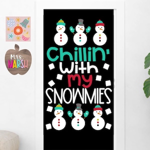 Winter Snowman Classroom Door Decoration Set (Digital Download)