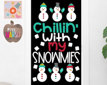 Winter Schneemann Klassenzimmer Tür Dekoration Set (Digitaler Download)