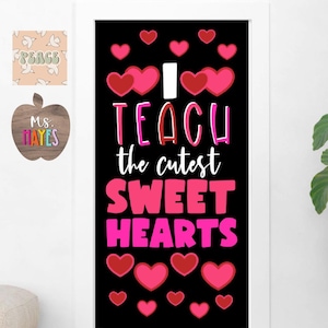 SWEETHEARTS DOOR- Classroom Bulletin Board Door Decor- Back to School Door Set- Valentine Decoration- Bulletin Board Letters -Bulletin Ideas
