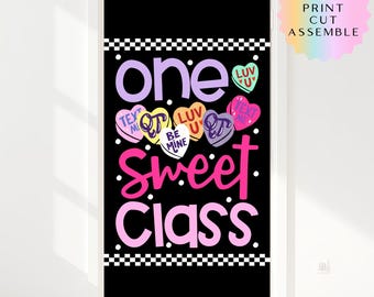 Kit para tablón de anuncios de San Valentín para enamorados / Puerta del aula de San Valentín / Decoración imprimible de San Valentín para hacer tú mismo / Decoración retro de San Valentín para el aula