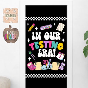 Groovy Boho End of Year Testing Era Swiftie Bulletin Board Kit- Door Decoration-Bulletin Board Ideas-Retro Classroom Decor-Motivation test