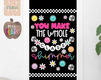 Boho Groovy You Make the Class/School Shimmer Swiftie Bulletin Board- Door Decor Door Decoration-Bulletin Board Ideas-Retro Classroom Decor