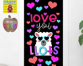 Decoración de aula con llamas para San Valentín: Set de tablón de anuncios (descarga digital)