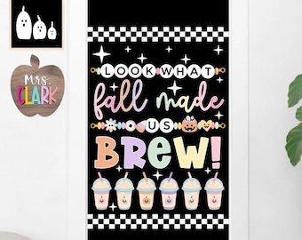 Tablón de anuncios retro de Halloween / Decoración otoñal en tonos pastel para el aula (descarga digital)