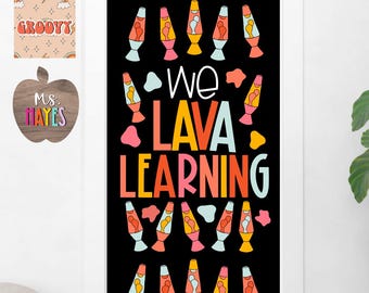 GROOVY LAVA LAMP- Classroom Bulletin Board- Back to School Door Set- Retro Vibes Classroom Decoration- Teacher Decor- Bulletin Board Set-