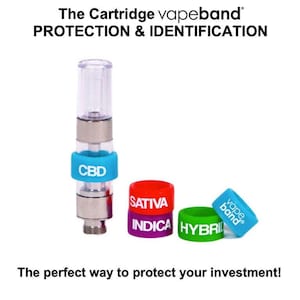 Custom Vape Bands to protect your Vape Cart from breaking.  Label your Vape for Easy Identification. Have fun with Custom Vape Bands. 4 Pack