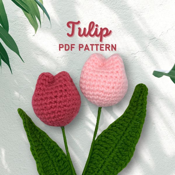 Crochet Tulip Bouquet Pattern (PDF Download)