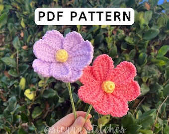 Crochet Cosmos Pattern | Crochet Cosmos | Cosmos Pattern | Crochet Flower Pattern