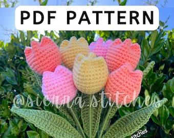 Crochet Tulip Pattern | Crochet Tulips | Tulip Pattern | Crochet Flower Pattern