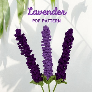 Crochet Lavender Bouquet Pattern (Digital Download)