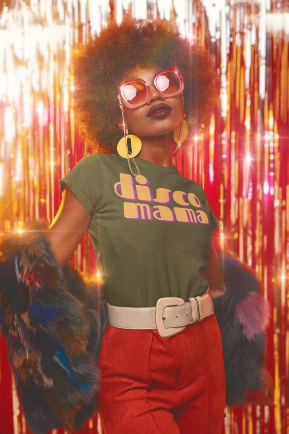 Fuera de borda viuda Fundir Disco Mama Ropa mujer de los años 70 Camiseta de eslogan - Etsy México
