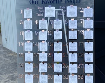 Frosted Acrylic Seating Chart, Wedding seating chart, wedding seating sign, Acrylic wedding sign, Seating chart, custom seating chart