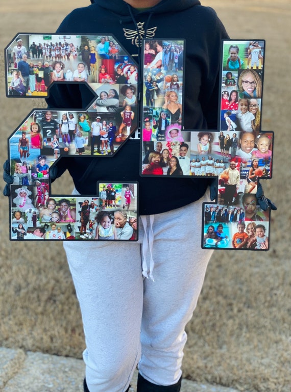 Senior Night Photo Number Collage, Keepsake Gift