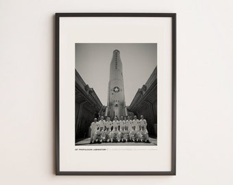 Vintage 1960s Rocket Poster, Jet Propulsion Lab, Pasadena CA