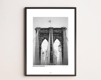 Brooklyn Bridge Print, New York Wall Art