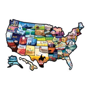 RV Travel Sticker Map – Visited USA States Tracker