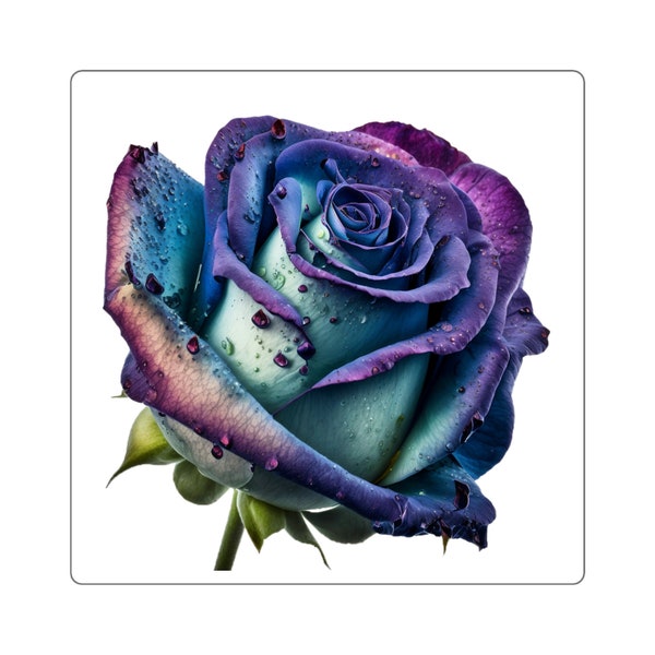 Add a Touch of Elegance with Our Purple Hybrid Tea Rose Sticker