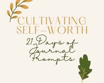 Self-Worth Journal Prompts Downloadable PDF