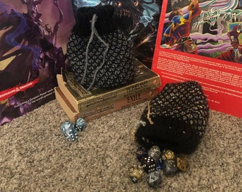 Knit Dragonscale Dice Bag - Perfect for Tabletop Games