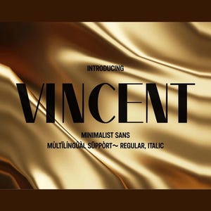 Vincent - Minimalist Sans Serif Font - Minimalist Fonts- Elegant Fonts - Commercial Use