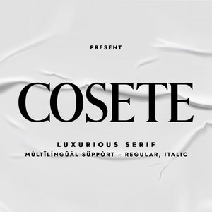 Font Cosete: elegante carattere serif minimalista - uso commerciale