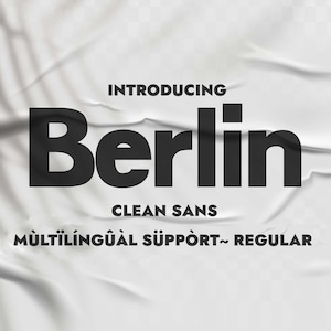 Berlin Font - Swiss Inspired Bold, Clean And Minimalist Grotesk Font - Sans Serif Fonts- Geometric Fonts - Commercial Fonts