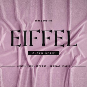 Eiffel Serif Font: Elegant Chic Font for Commercial Use